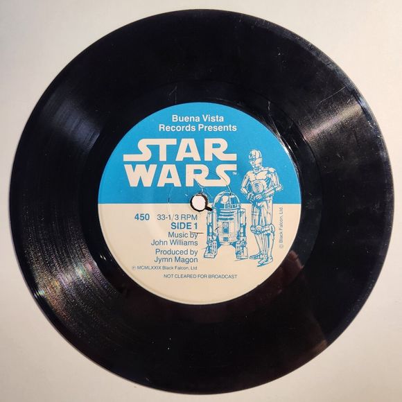 Star Wars 24 Page Read Along Book w/ Vinyl Record 33 1/3 RPM #450 1979 Episode 4 - Picture 6 of 7